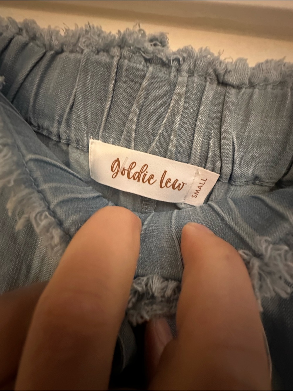 Wide Leg Linen-Blend Pants in Light Blue - Picture 3 of 4